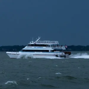 a large ship in a body of water