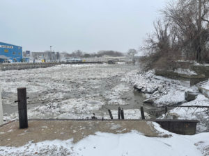 a snow covered field