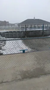 a close up of a building