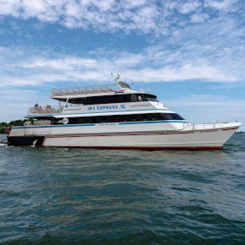 a small boat in a body of water