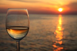 a close up of a wine glass