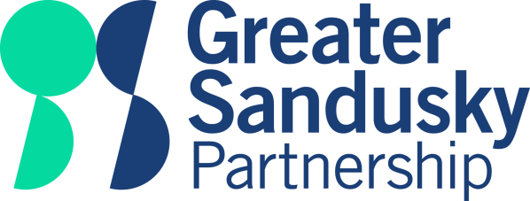 Logo with stylized 'GSP' and text 'Greater Sandusky Partnership'.